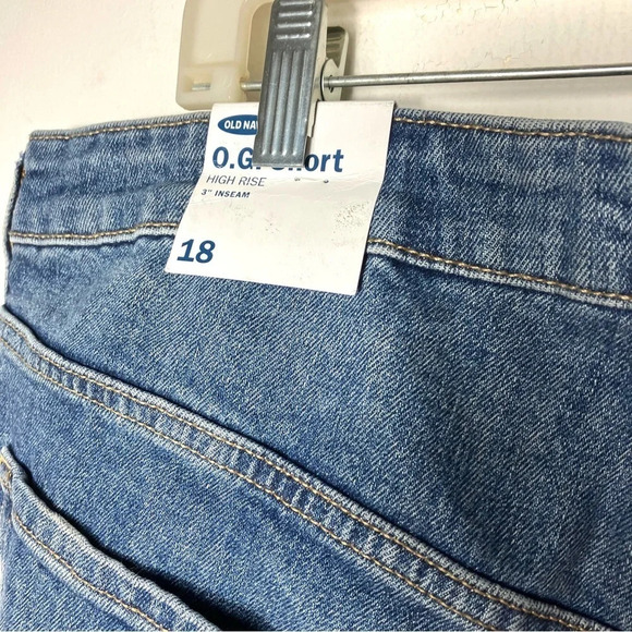 Old Navy High-Waisted O.G. Cut-Off Denim Jean Shorts 3” Size 18 NWT - Picture 8 of 9